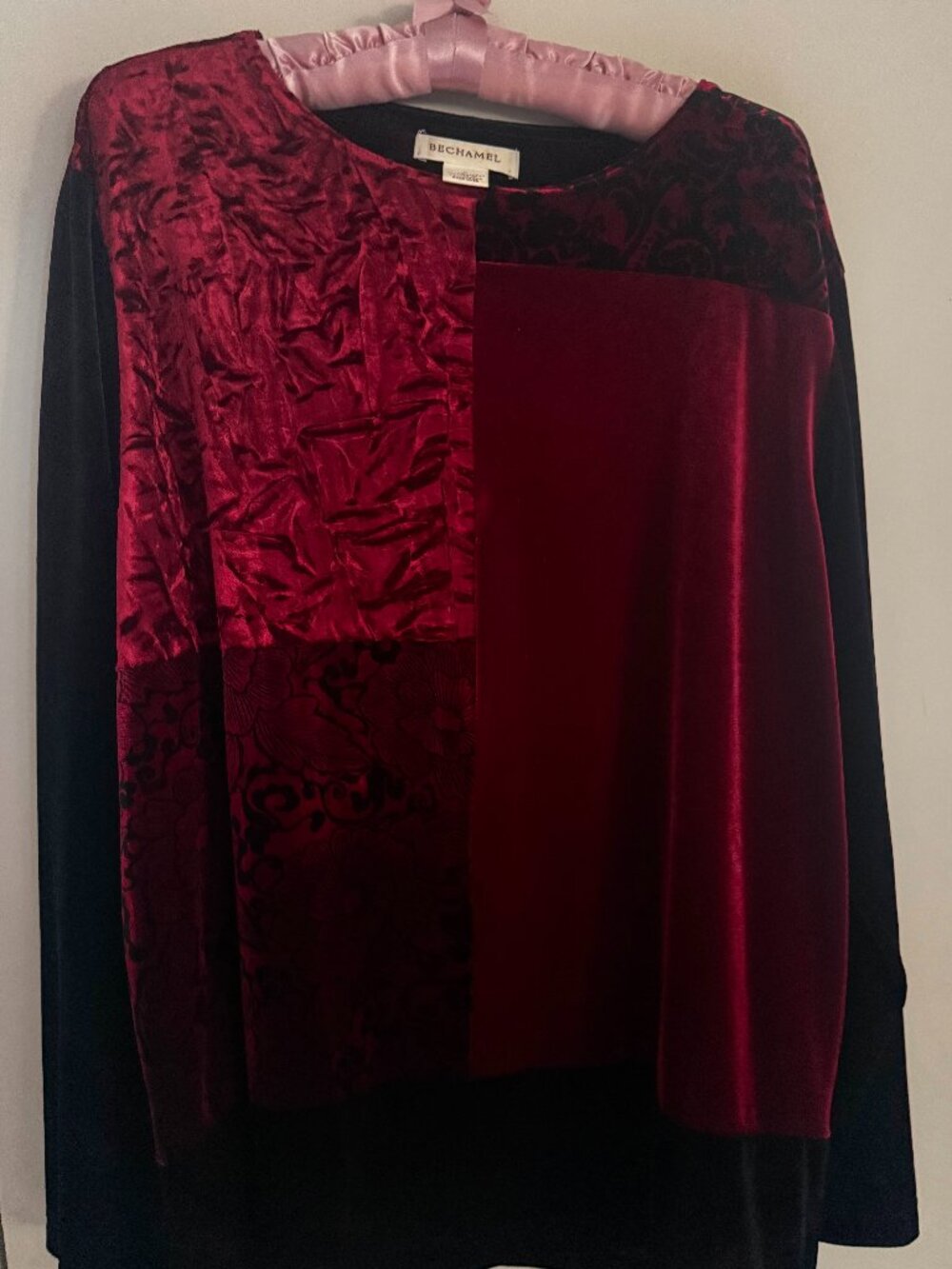 Bechamel luxurious velvety long-sleeved top